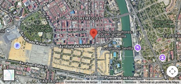 Ubicación de Activa Consultores en Google Maps: Calle Asunción 80, Edificio Presidente, Sevilla. Planta 11, puerta A.